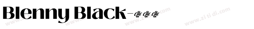 Blenny Black字体转换